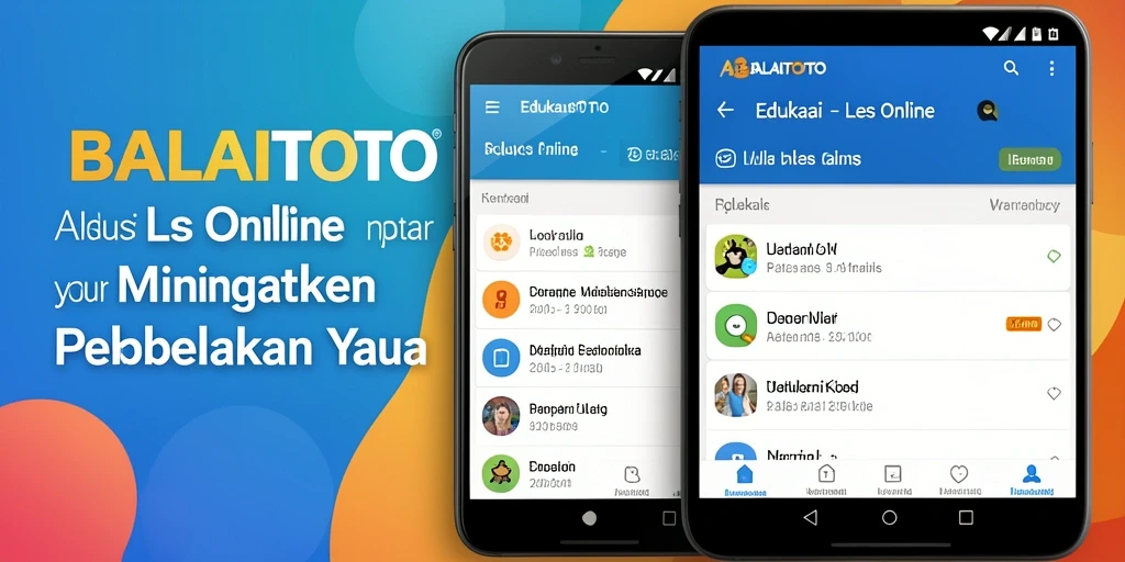 Tampilan antarmuka aplikasi Les Online BALAITOTO.