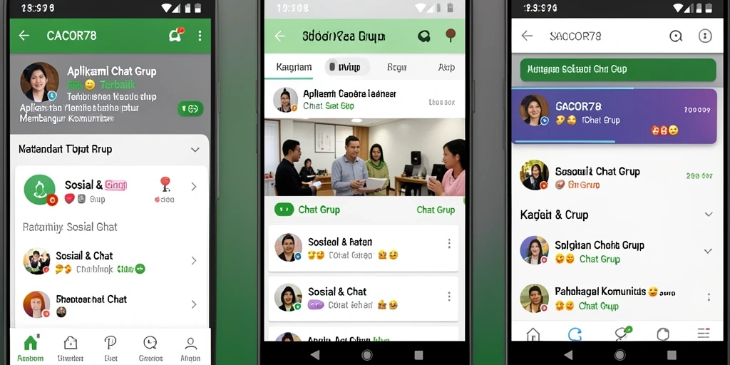 Antarmuka CACOR78 yang menarik dan mudah digunakan untuk Chat Grup.