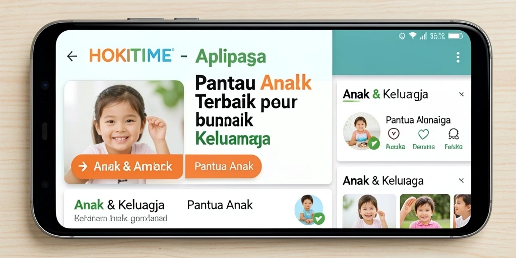 Tampilan antarmuka HOKITIME yang mudah digunakan untuk pantau anak.