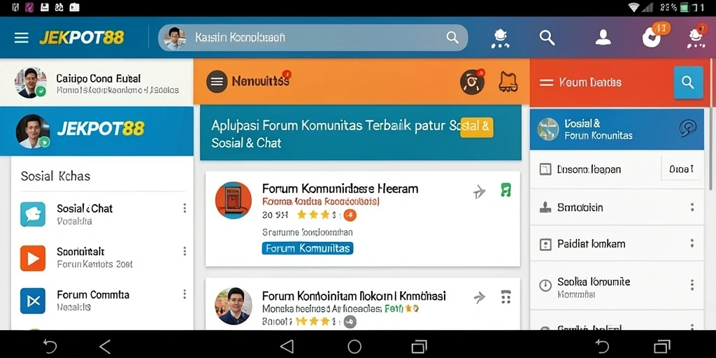 Antarmuka JEKPOT88 yang menarik dan interaktif untuk Forum Komunitas.