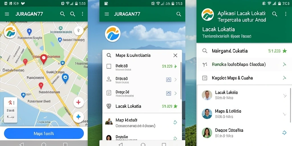 Tampilan antarmuka JURAGAN77 yang intuitif untuk Lacak Lokasi.