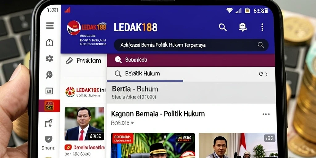 Tampilan utama LEDAK188 dengan berita politik hukum terbaru.
