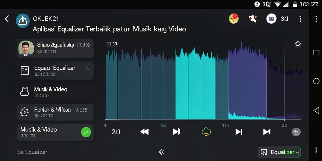 Tampilan antarmuka aplikasinya yang ramah pengguna dan fitur Equalizer.