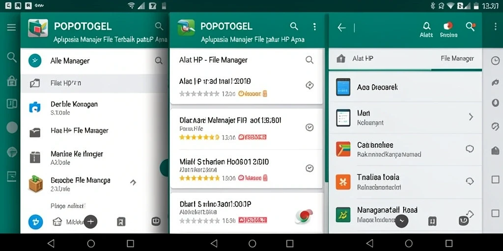 Antarmuka user-friendly aplikasi POPOTOGEL untuk manajemen file.