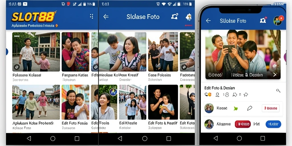 Tampilan antarmuka SLOT88 saat membuat kolase foto yang menarik.