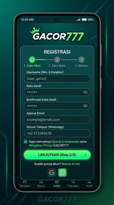 Buat Akun Baru di Gacor777 dengan Mudah
